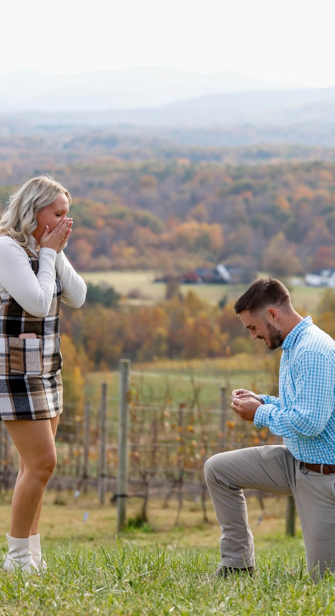 Man proposing to woman